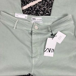 Zara ZW premium Marine straight jeans Spring Green